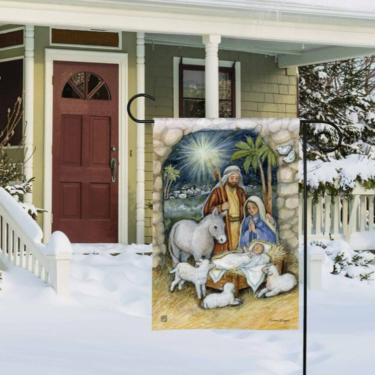 Silent Night Garden Flag