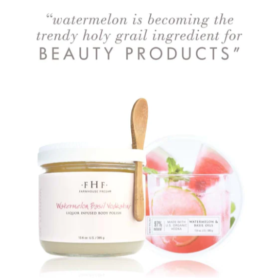 Watermelon Basil Vodkatini Liquor Infused Body Polish