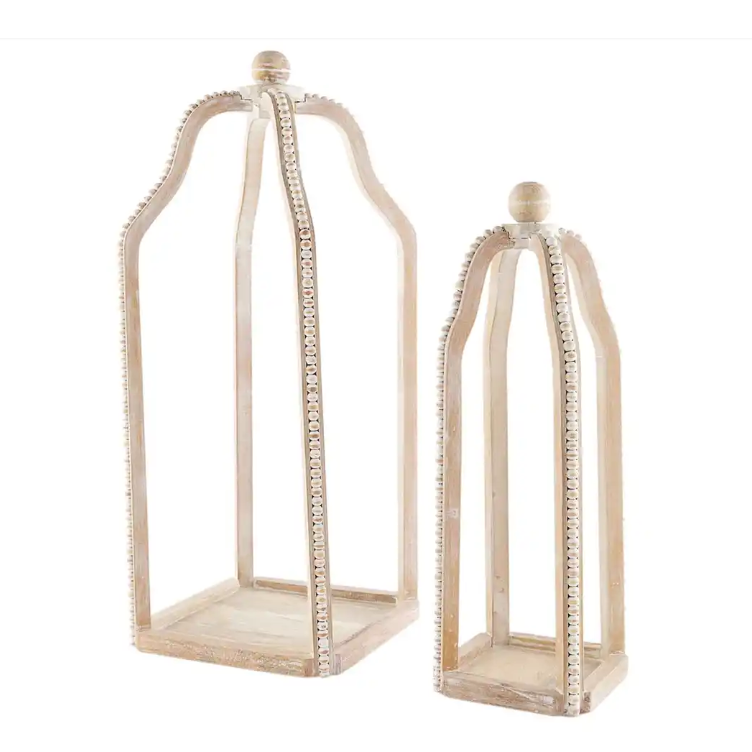 Tall Beaded Lantern- Large