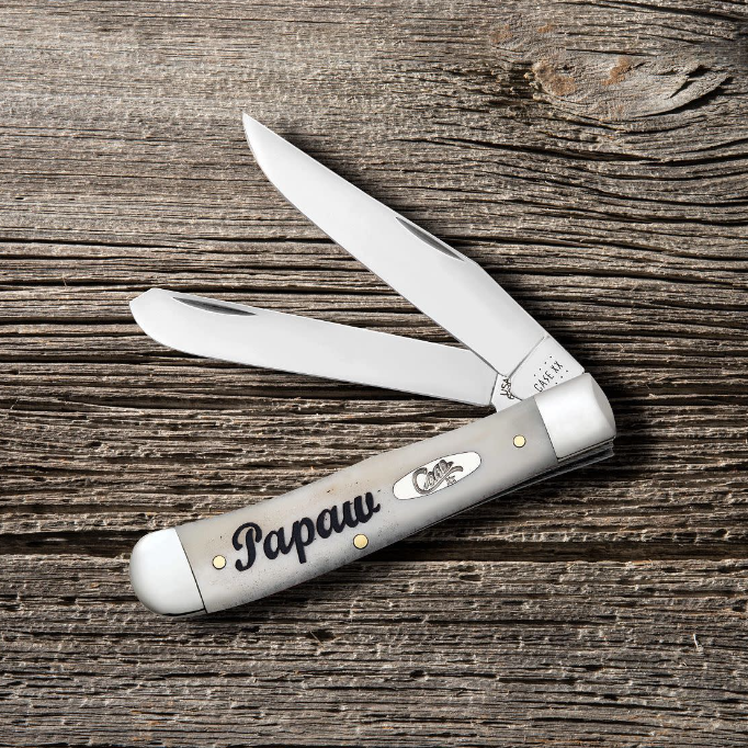 Embellished Smooth Natural Bone Trapper In Gift Tin