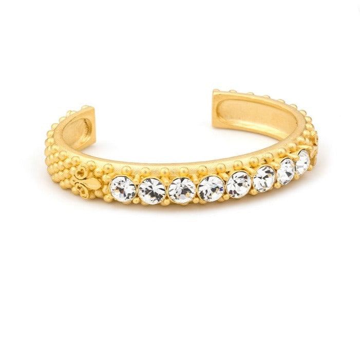 Clear Diamond Austrian Crystal Gold Bangle