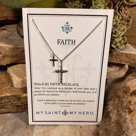 Walk by Faith Silver Necklace