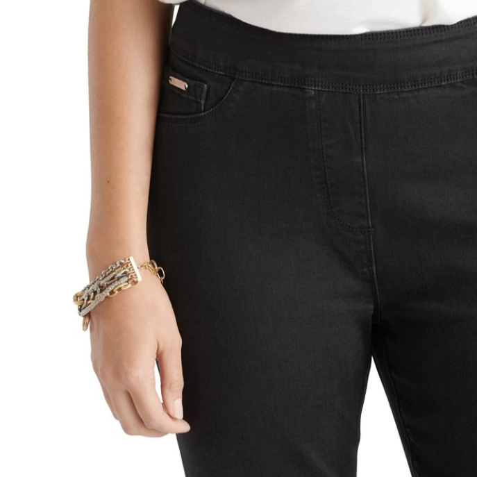 OMG Straight Leg Fringe Capri - Black