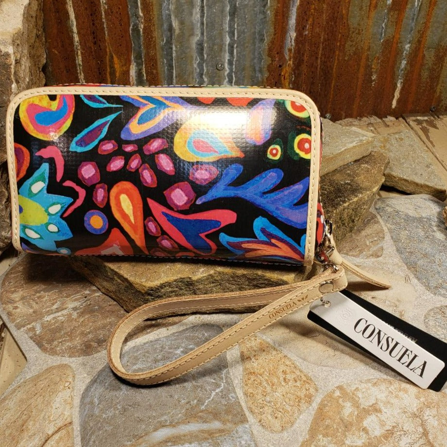Sophie Black Swirly Wallet Wristlet