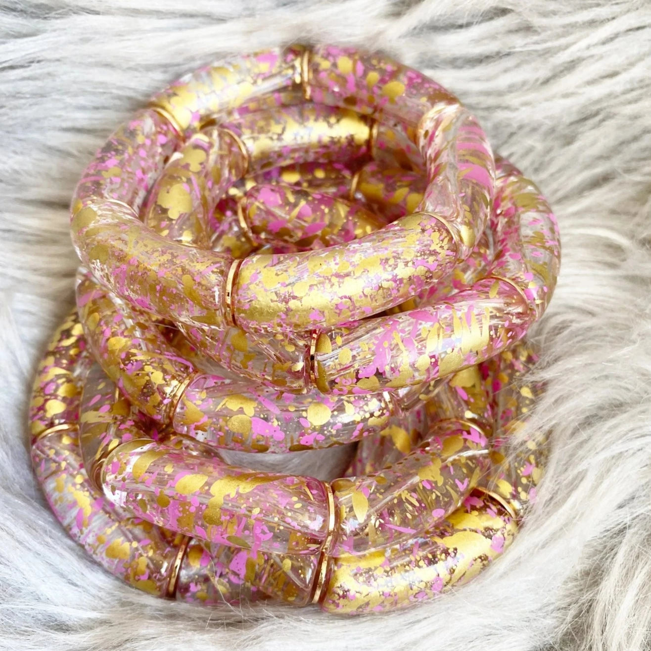 Pink & Gold Love Bracelet