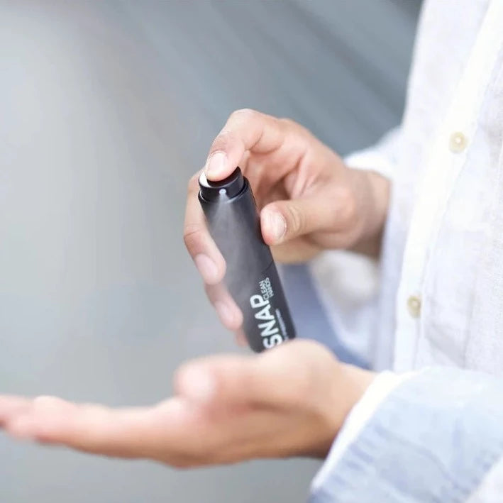 On The Go Sanitizer REUSEable SNAP Purse Size Applicator - Rooftop Garden Champagne