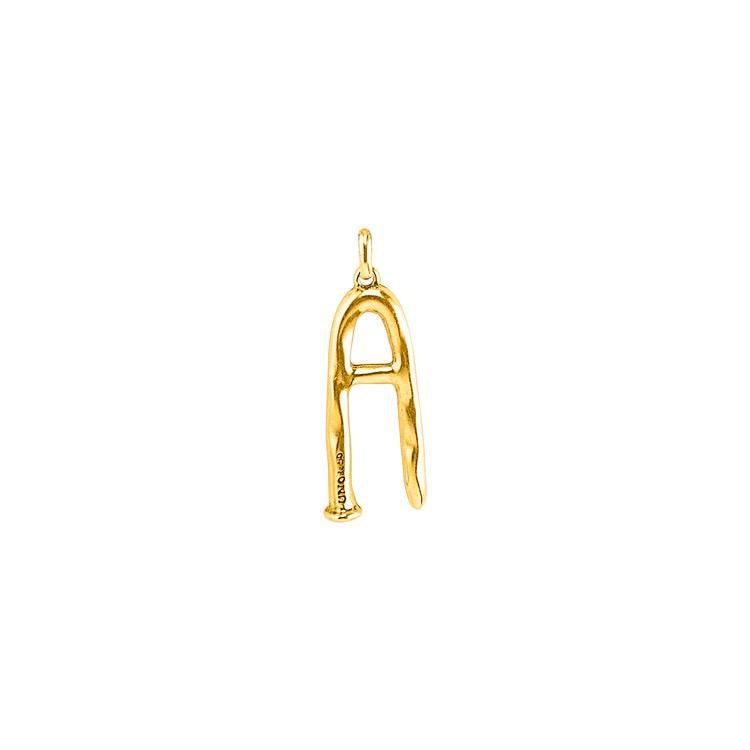 Letter Shaped Pendant in Gold inspired by the Iconic Nail