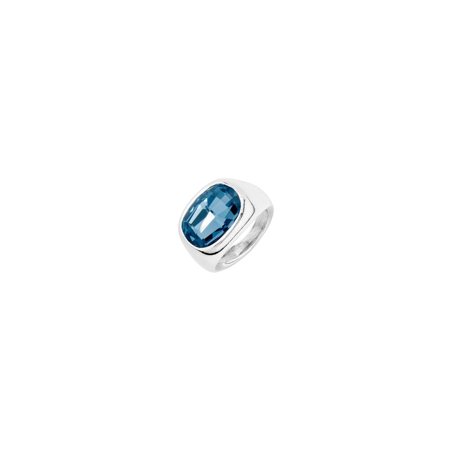 Light it Up Blue Denim Swarovski Crystal Ring