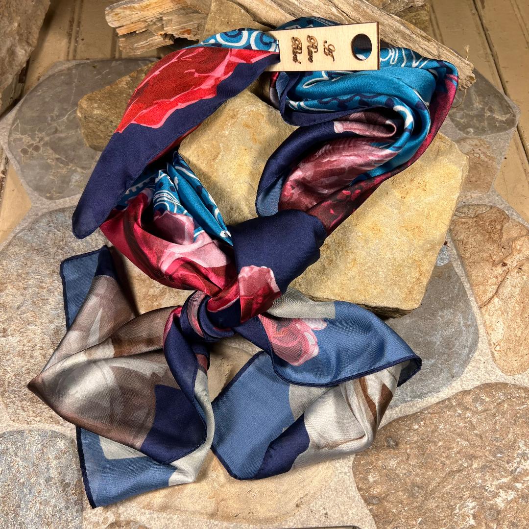 Blues, Taupe & Rose Wild Rag