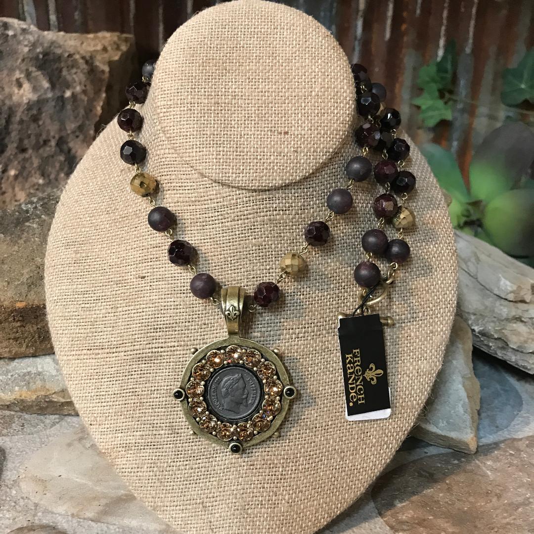 Golden Garnet Mix Necklace