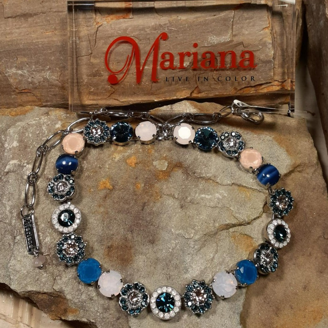 Blush, Pink and Blue Multi Stone Necklace