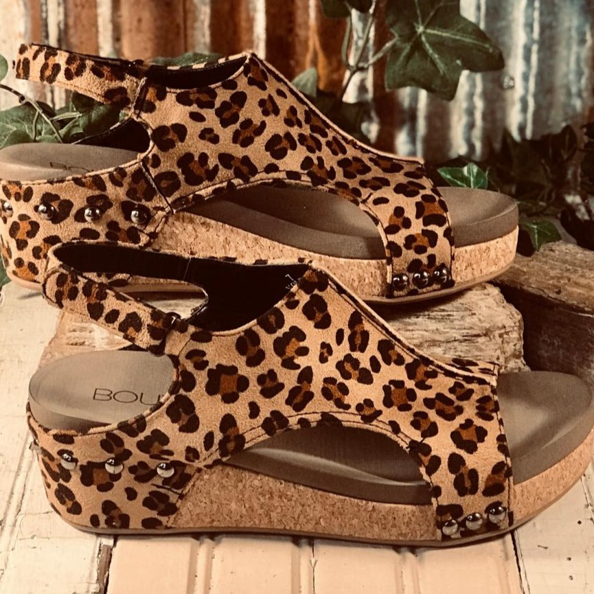 Volta Leopard Platform Wedge/Sandal
