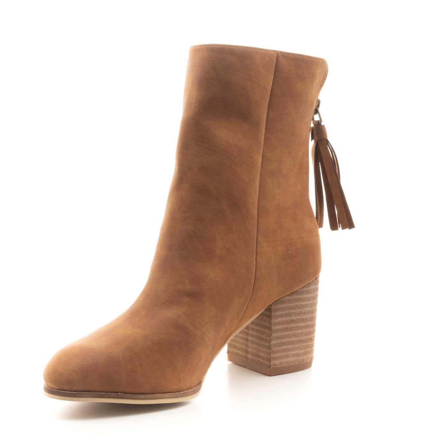 Boujee Cognac Smooth Bootie