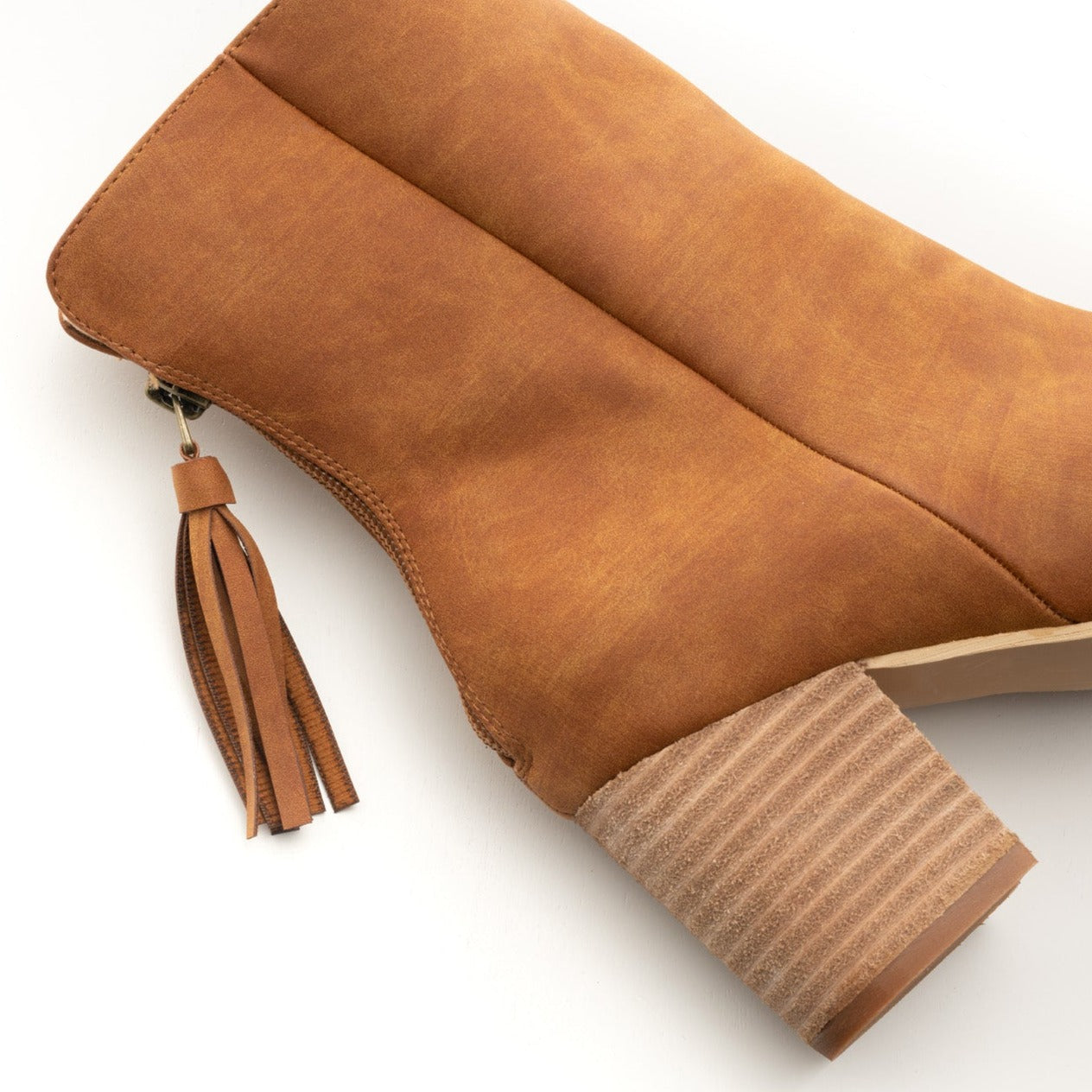 Boujee Cognac Smooth Bootie