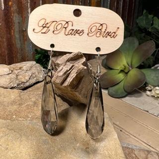 Smokey Crystal Prism Earrings