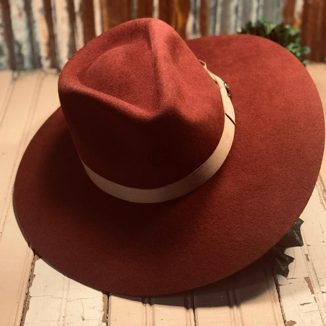 Burgundy Highway Charlie 1 Horse Felt Hat