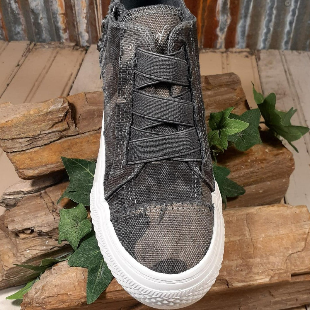 Mamba Camo Canvas Slip On Wedge Sneaker