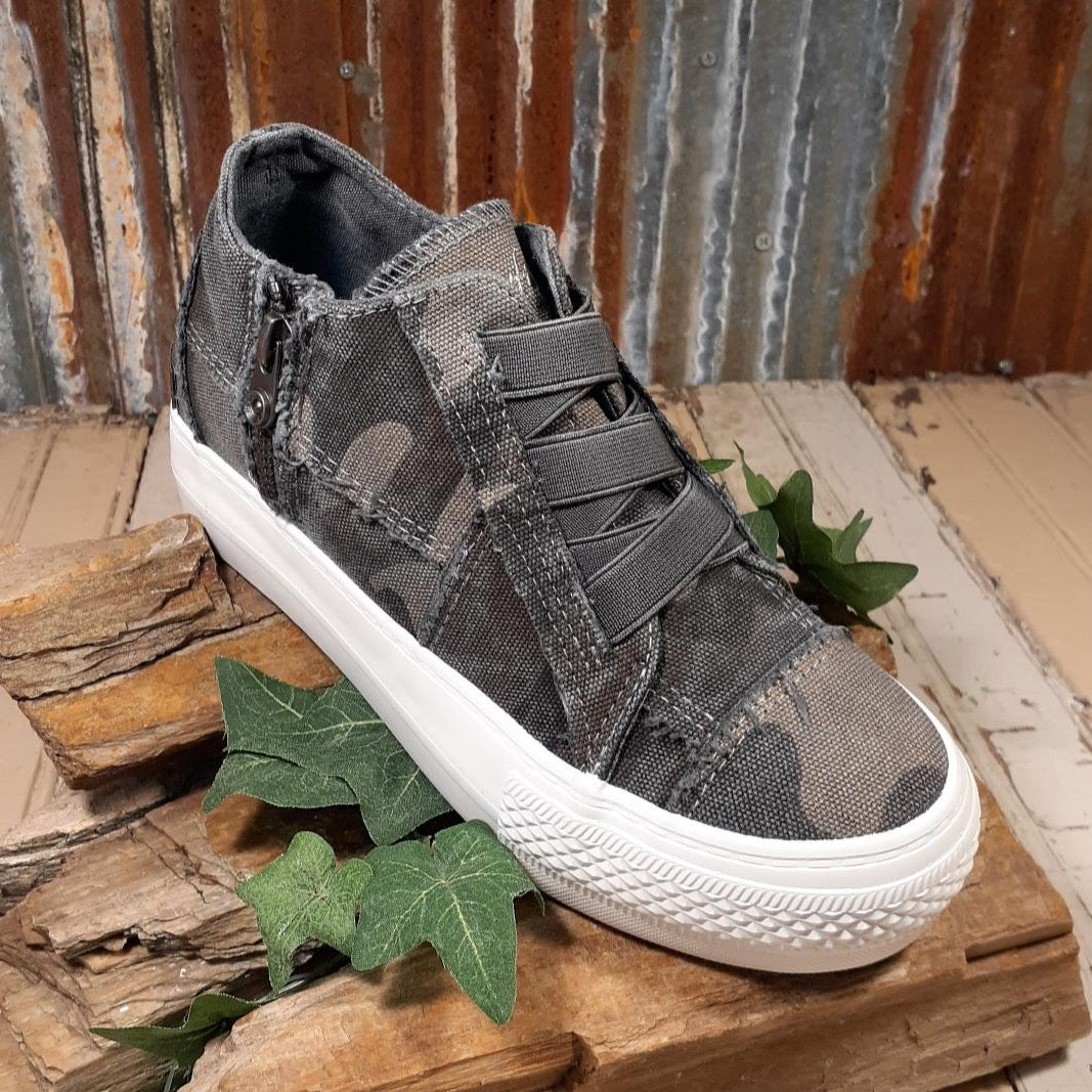 Mamba Camo Canvas Slip On Wedge Sneaker