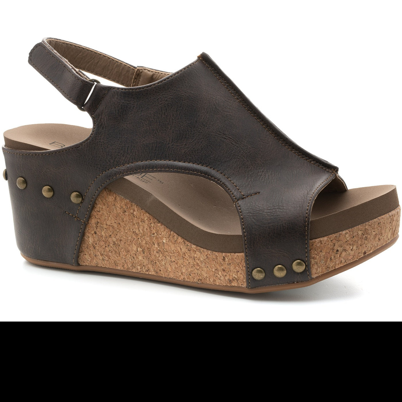 Carley Chocolate Smooth Wedge/Sandal