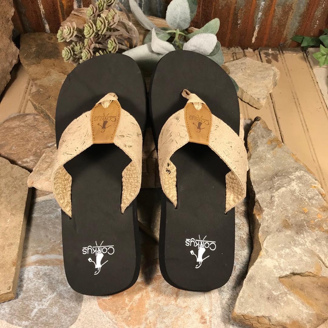 Shaded Gold Flip Flops
