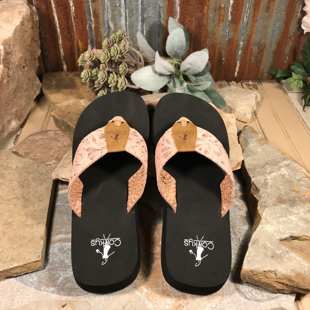 Shaded Pink Flip Flops
