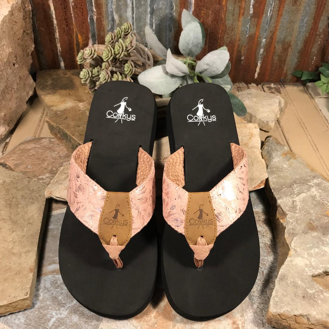 Shaded Pink Flip Flops