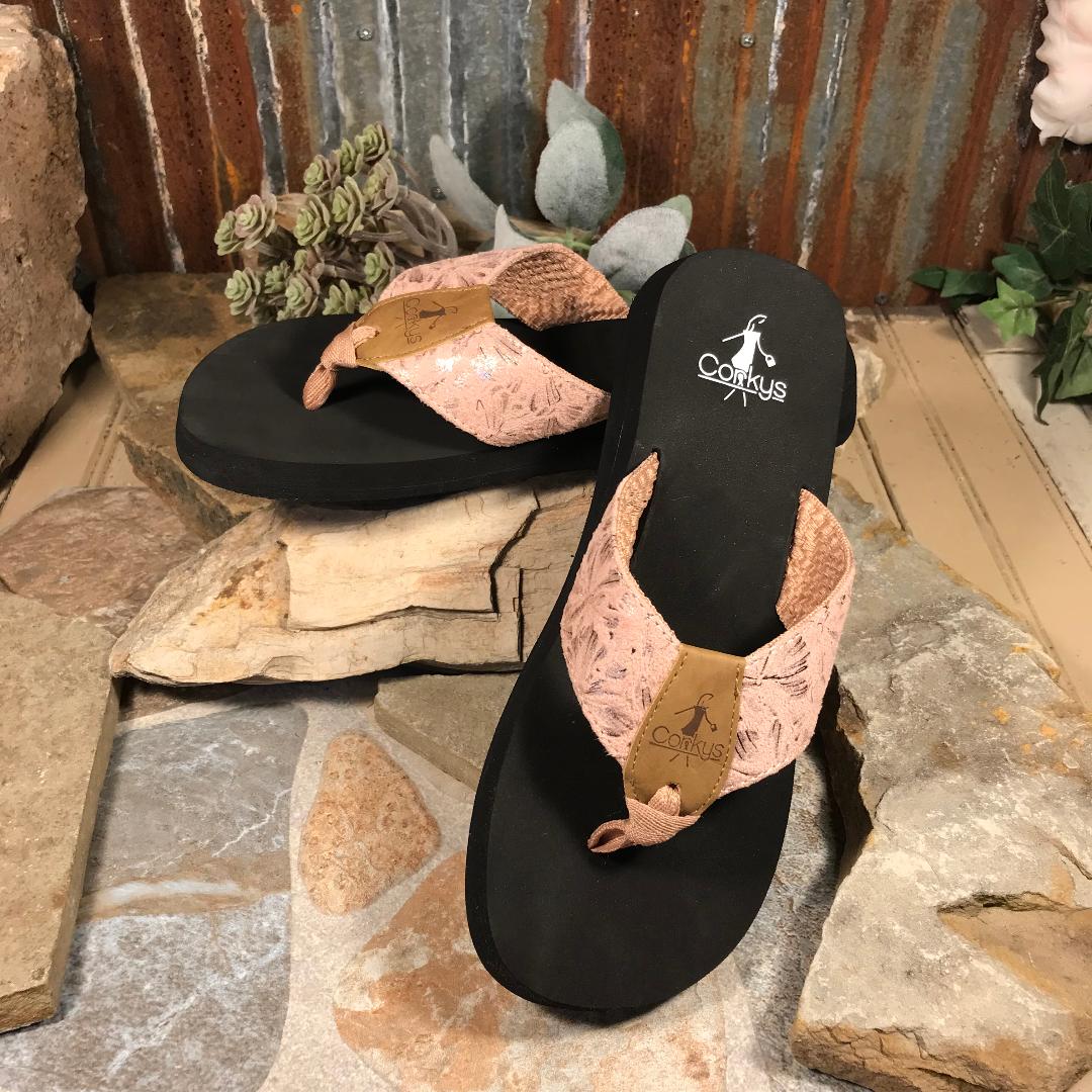 Shaded Pink Flip Flops