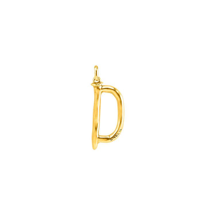 Letter Shaped Pendant in Gold inspired by the Iconic Nail