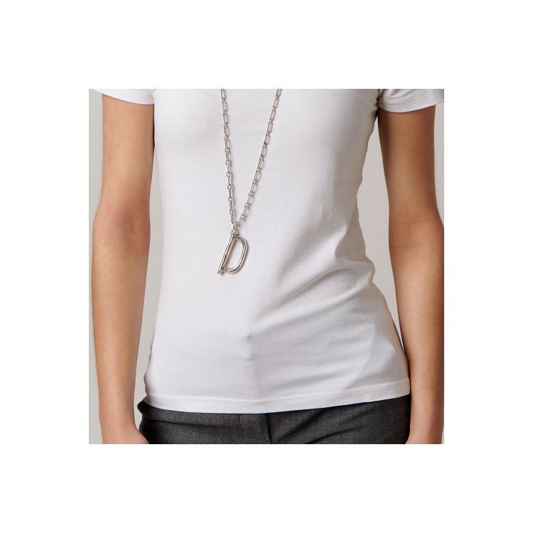 Letter Shaped Pendant in Silver inspired by the Iconic Nail