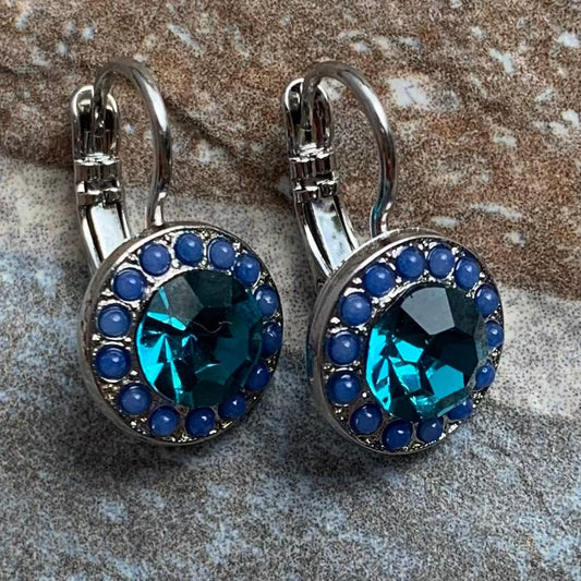 Pavé Leverback Earrings in "Sleepytime"