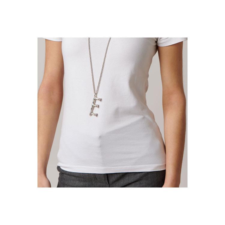 Letter Shaped Pendant in Silver inspired by the Iconic Nail