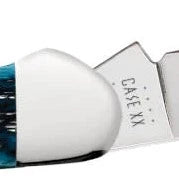 Peach Seed Jig Mediterranean Blue Bone Canoe Knife