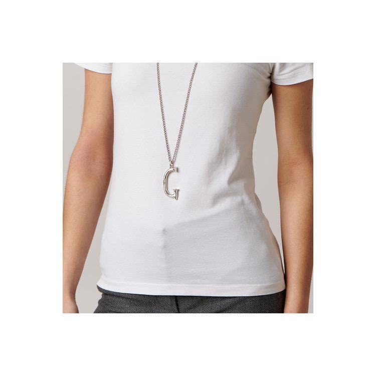 Letter Shaped Pendant in Silver inspired by the Iconic Nail