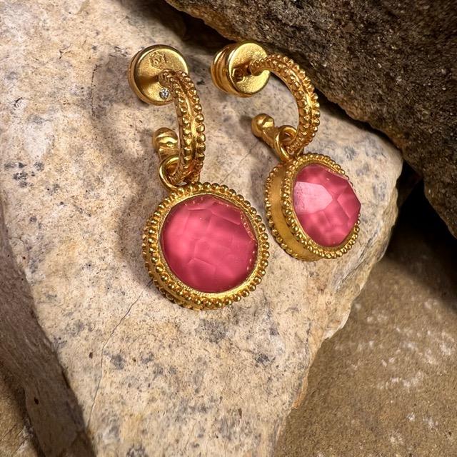 Fleur-de-Lis Hoop & Charm Reversible Earring