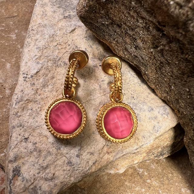 Fleur-de-Lis Hoop & Charm Reversible Earring