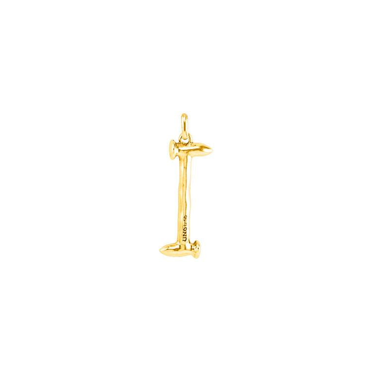Letter Shaped Pendant in Gold inspired by the Iconic Nail