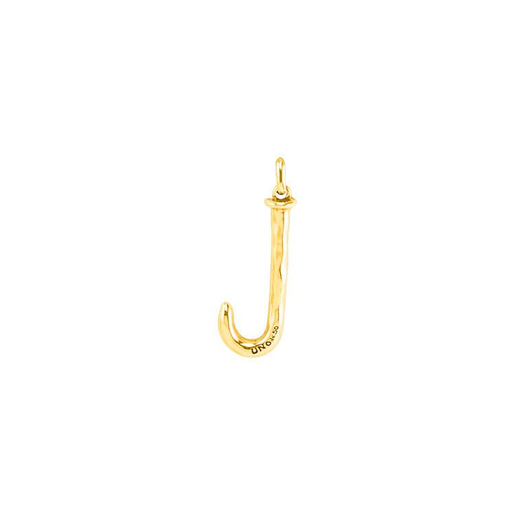 Letter Shaped Pendant in Gold inspired by the Iconic Nail