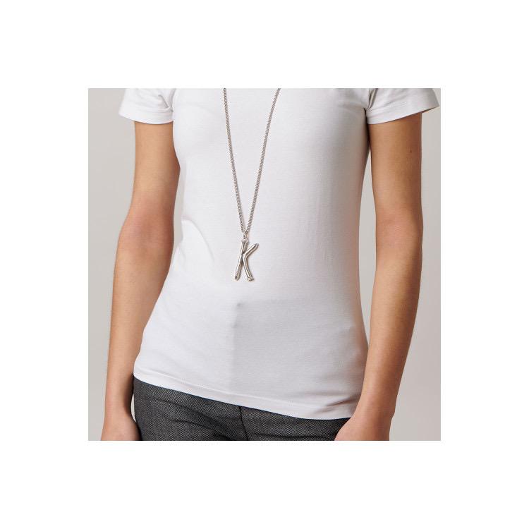 Letter Shaped Pendant in Silver inspired by the Iconic Nail