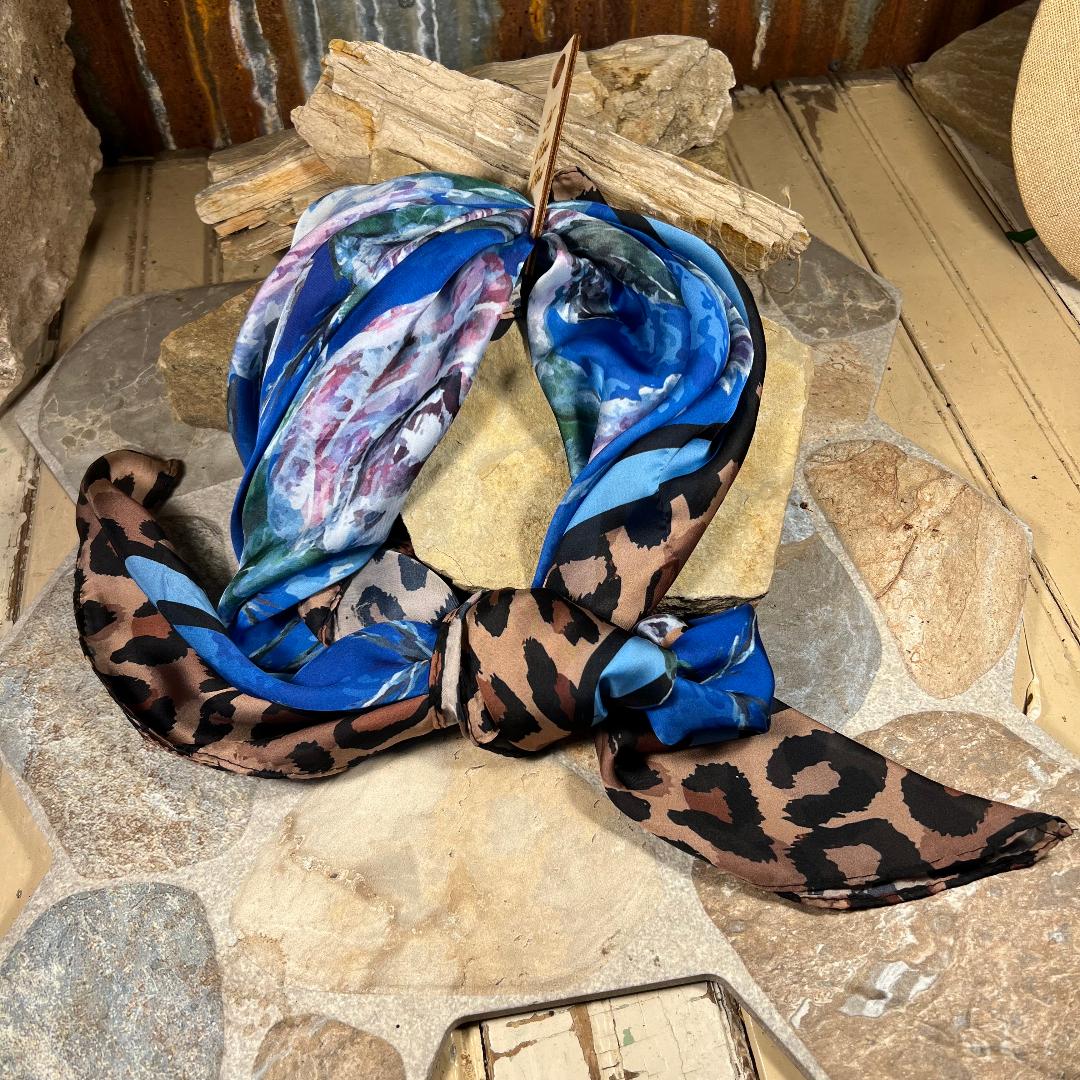 Leopard & Floral Wild Rag