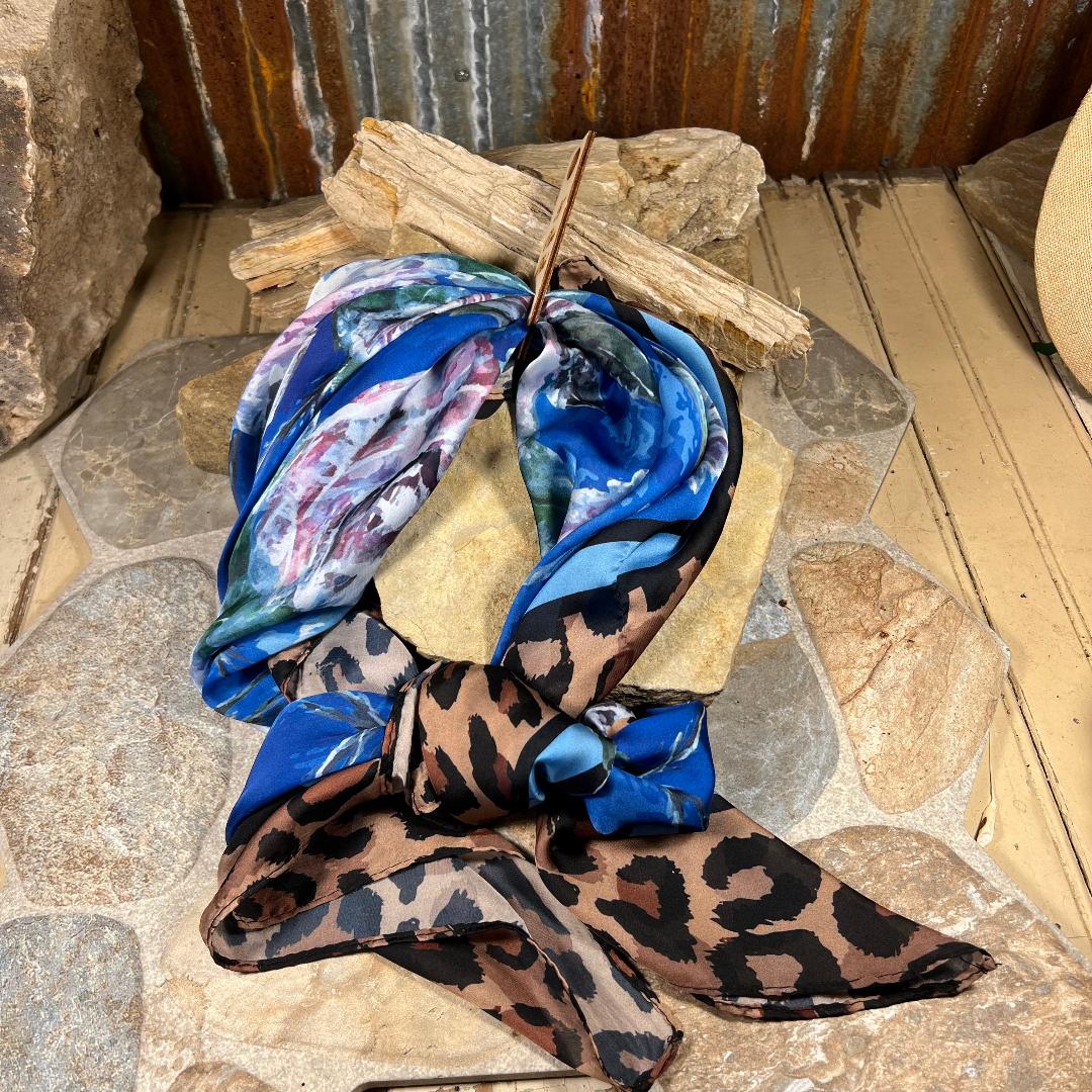 Leopard & Floral Wild Rag