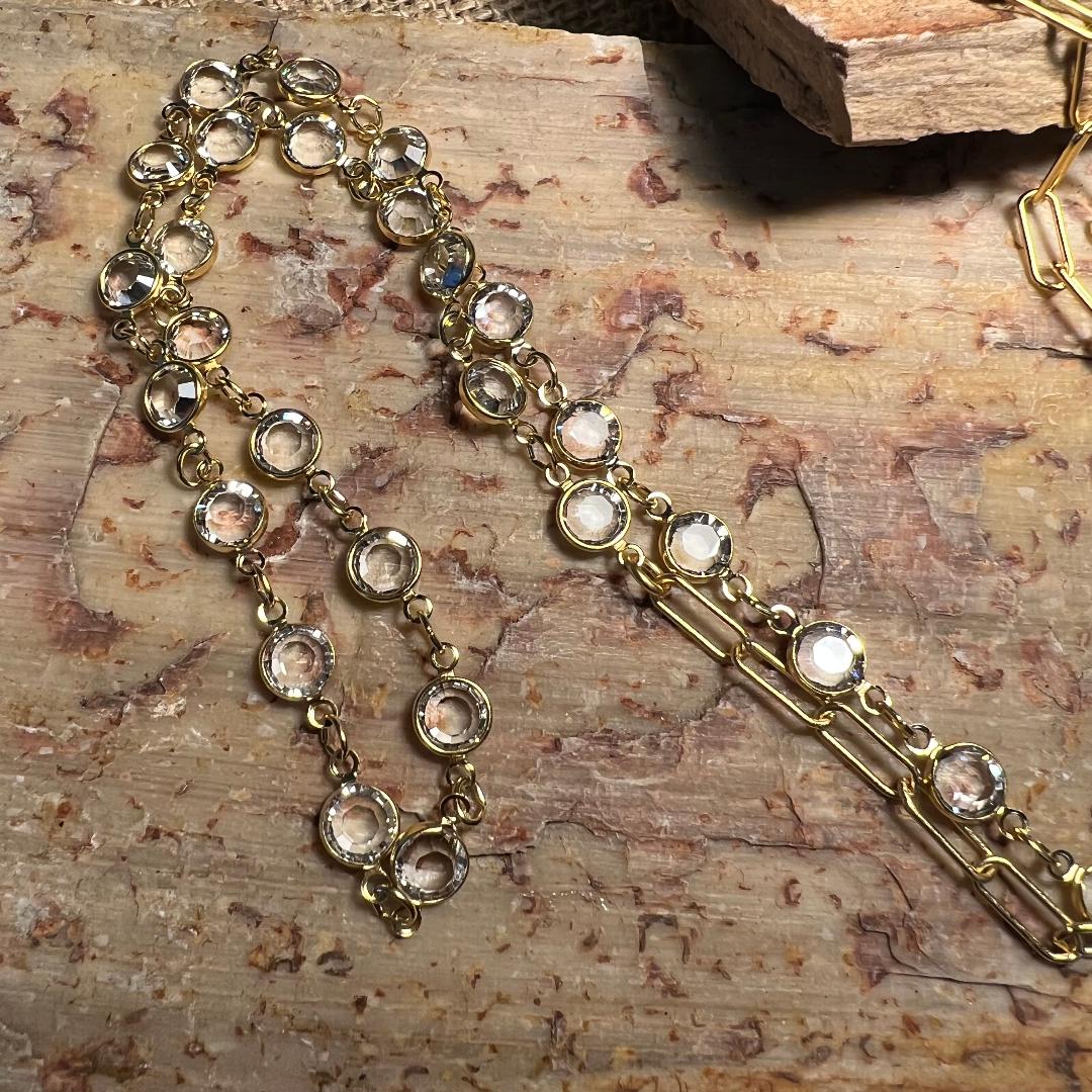 Austrian Crystal and Nantes Chain Necklace