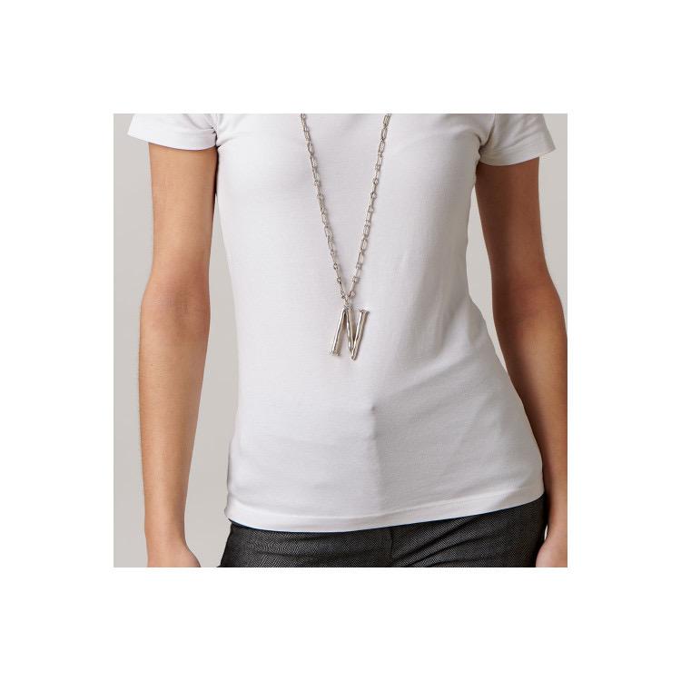 Letter Shaped Pendant in Silver inspired by the Iconic Nail