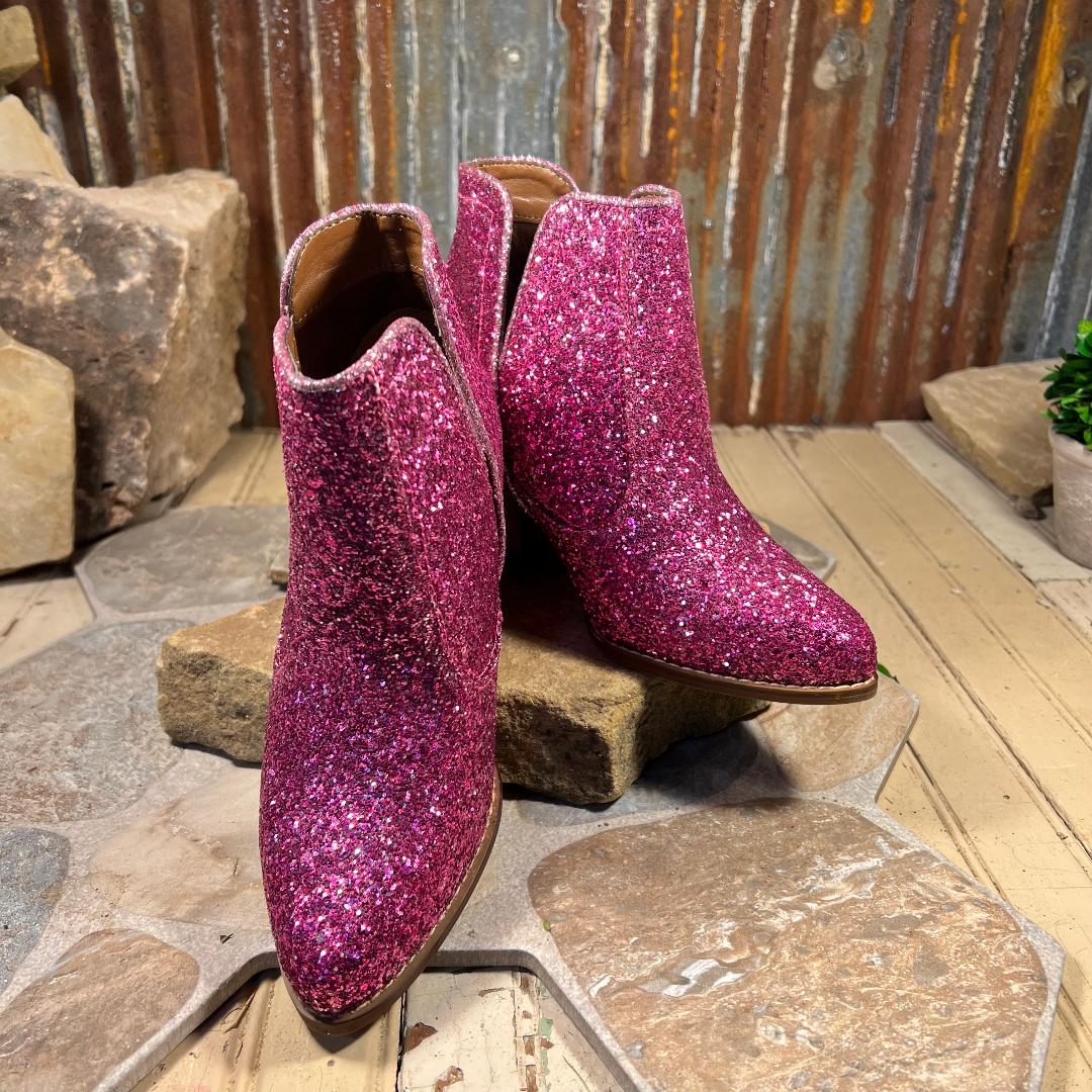 Fiera Pink Glittery Booties