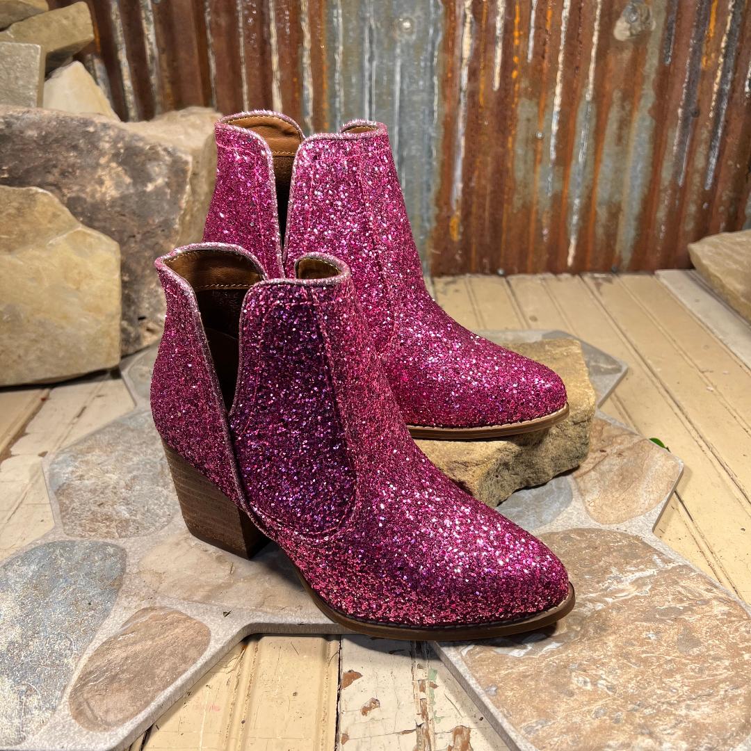 Fiera Pink Glittery Booties