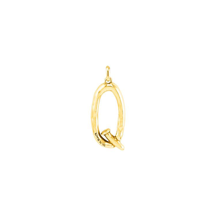 Letter Shaped Pendant in Gold inspired by the Iconic Nail