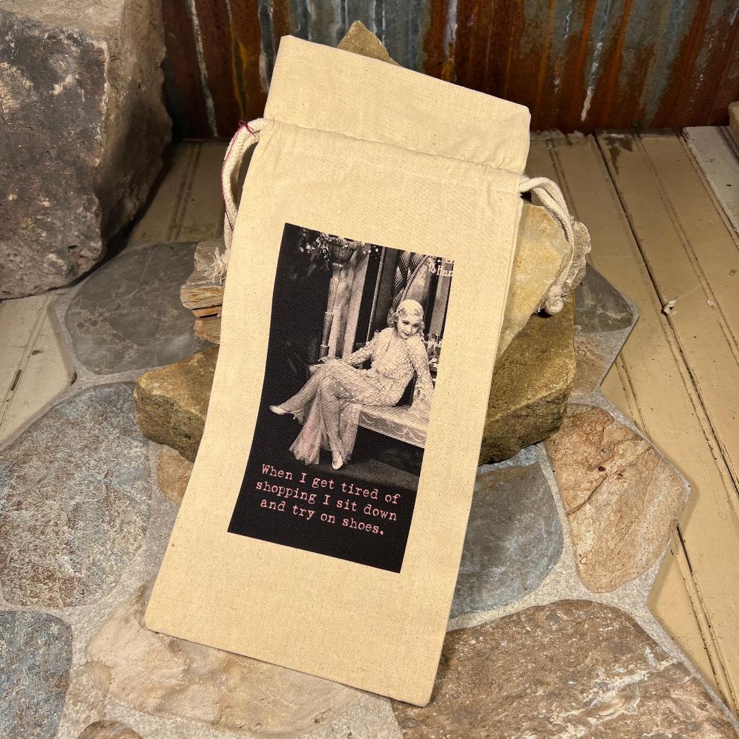 When I get tired of shopping Wine Bag