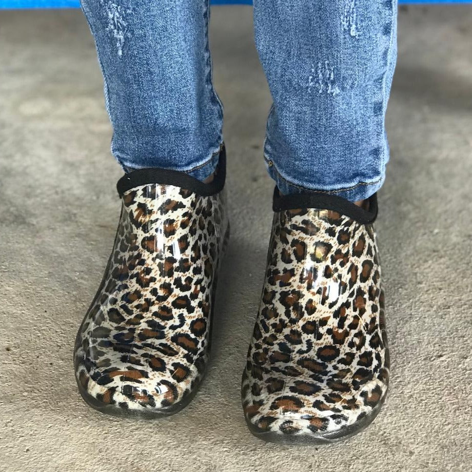 Stormy Cheetah Ankle Rain Boot"