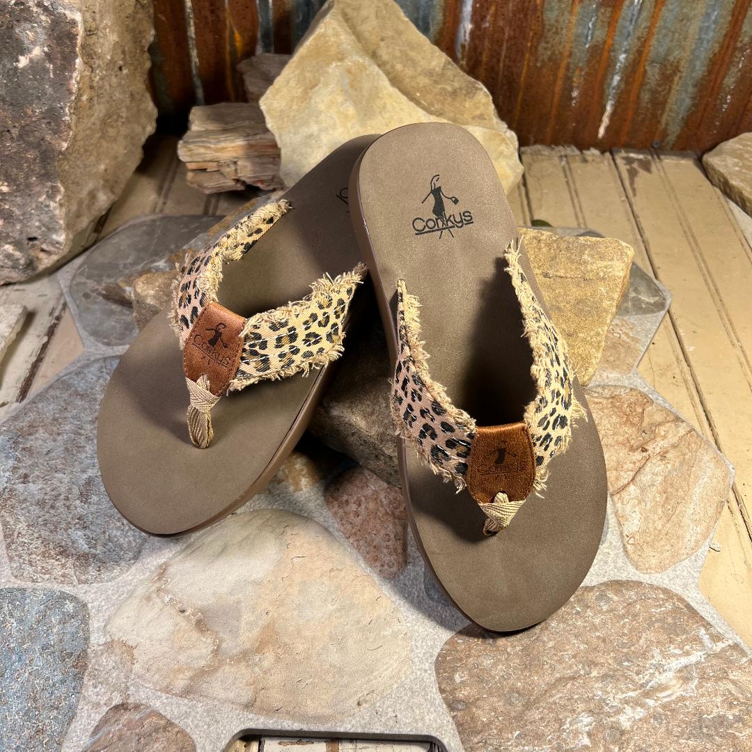 Shaved Ice Leopard Flip Flop Sandal