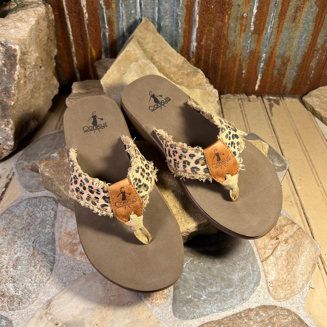 Shaved Ice Leopard Flip Flop Sandal