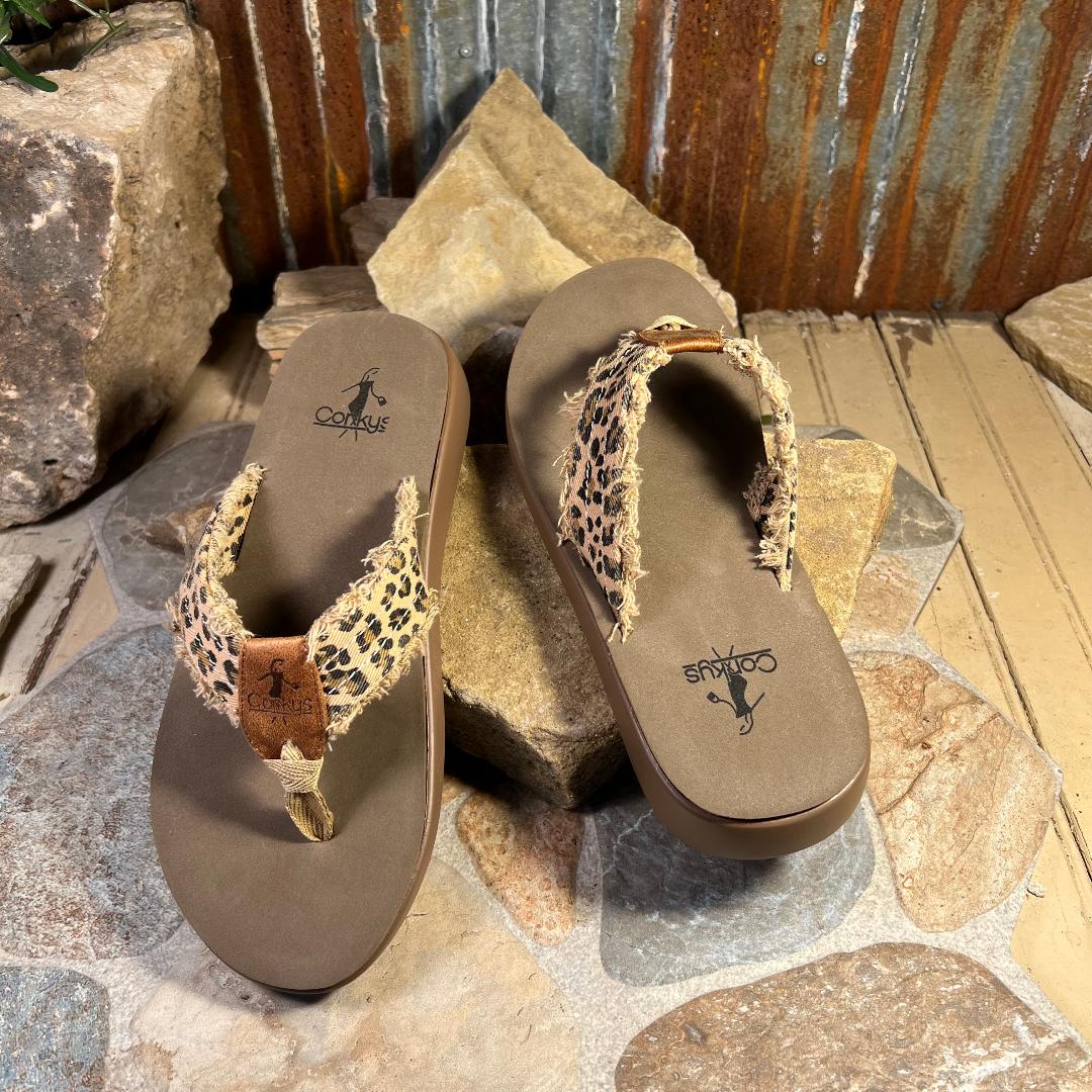Shaved Ice Leopard Flip Flop Sandal